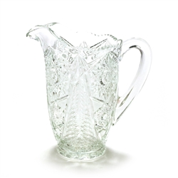 Water Pitcher, Glass, Star & Feather Design