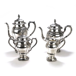 4-PC Tea & Coffee Service by E.G. Webster & Son, Silverplate, Shell Richelieu Design