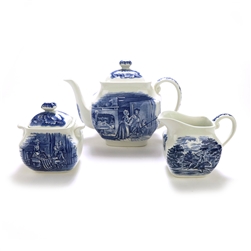 Liberty Blue by Staffordshire, China 3-PC Tea Service