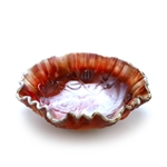 Open Rose Red Slag by Imperial, Glass Bowl