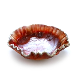 Open Rose Red Slag by Imperial, Glass Bowl