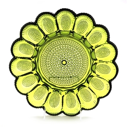 Hobnail Avocado Green by Indiana, Glass Deviled Egg Plate
