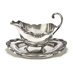 Remembrance by 1847 Rogers, Silverplate Gravy Boat & Tray