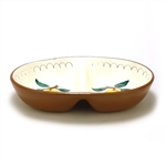 Fruit, Brown Trim by Stangl, Pottery Vegetable Bowl, Divided