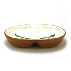 Fruit, Brown Trim by Stangl, Pottery Vegetable Bowl, Divided