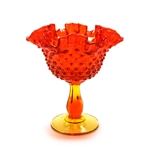 Hobnail Orange by Fenton, Glass Compote