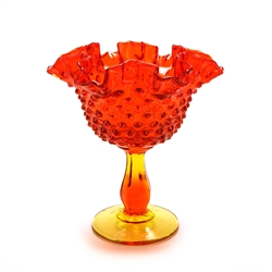 Hobnail Orange by Fenton, Glass Compote