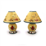 Winter Greetings by Lenox, China Tea Light Lamp, Pair