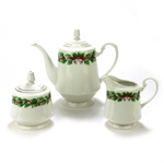 Christmas Holly by Sango, Ceramic 3-PC Tea Service