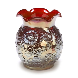 Vase by Indiana, Glass, Dahlias, Red Carnival