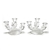 Corsage Clear by Fostoria, Glass Candelabrum Pair, 3-Branch