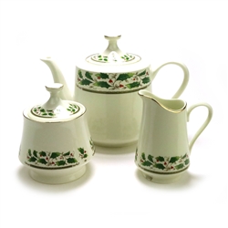 Holly Holiday by Home for the Holidays, China 3-PC Tea Service
