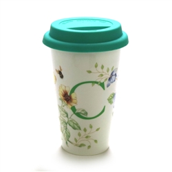 Butterfly Meadow by Lenox, China Travel Tumbler, Monogram C