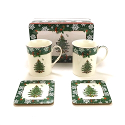 Christmas Tree by Cuthbertson, China Mug & Coaster Set, 5-PC Set
