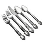 Rose & Leaf by National, Stainless 5-PC Setting w/ Soup Spoon