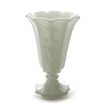 Paneled Grape Milk Glass by Westmoreland, Glass Vase, Belled
