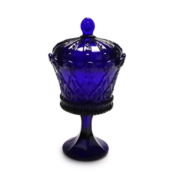 Hapsburg Crown Cobalt Blue by Tiara, Glass Candy Dish, Footed