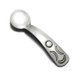 Individual Salt Spoon, Sterling, Native Design