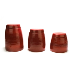 Portofino Cayenne by Tabletops Unlimited, Stoneware Canister Set