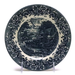 17th Century Blue by Staffordshire Engraving, Stoneware Salad Plate