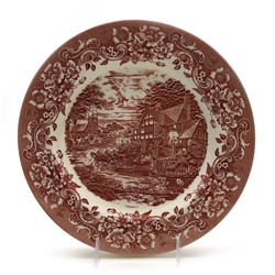 17th Century Red by Staffordshire Engraving, Stoneware Dinner Plate