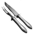 Lady Hamilton by Community, Silverplate Carving Fork & Knife, Roast