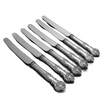 Charter Oak by 1847 Rogers, Silverplate Luncheon Knives, Set of 6, Blunt Plated