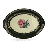 Pink Rose w/ Green Border by Taylor, Smith & T, China Serving Platter