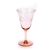 Water Glass,  Pink Etched Design