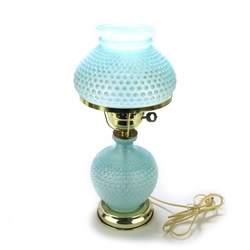 Lamp, Glass, Light Blue Hobnail