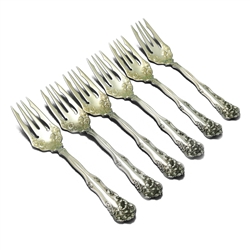 Berwick by Rogers & Bros., Silverplate Fish Forks, Set of 6, Gilt Tines