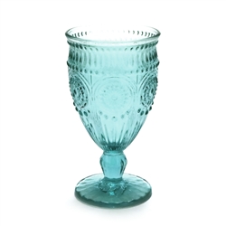 Adeline Embossed Turquoise by Pioneer Woman, Glass Water Goblet