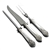 Moss Rose by National, Silverplate Carving Fork, Knife & Sharpener, Roast, Guards