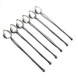 Sipping Straws, Set of 6 by Watson, Sterling, Ball Handle Design