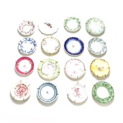 Butter Pat, Set of 16 by Limoges, Germany, Meakin, Porcelain