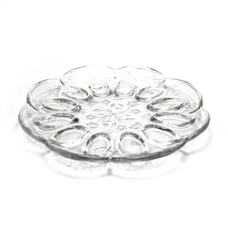 Fairfield Clear by Anchor Hocking, Glass Deviled Egg Plate, Holly Design Center