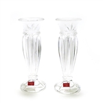 Carthage by Cristal D'Arques, Glass Candlestick Pair, Tall