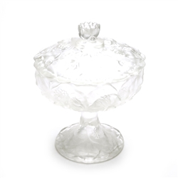 Water Lily Crystal Velvet by Fenton, Glass Candy Dish