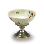 Moss Rose by Rosenthal, China Compote, Sterling Base