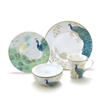 Peacock Garden by 222 Fifth, PTS, Porcelain 4-PC Dinner Setting w/ Mug