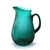 Pitcher, Glass, Ribbed, Emerald Green