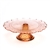 Cake Stand by China, Glass, Pink Glass, Leaves