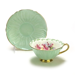 Blossom, Dainty Shape, Green by Shelley, China Cup & Saucer