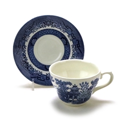 Blue Willow by Churchill, Stoneware Cup & Saucer