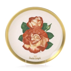 All American Rose by Gorham, China Collector Plate, Double Delight 1977