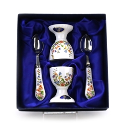 Cottage Garden by Aynsley, China Egg Cup Set, Egg Spoons