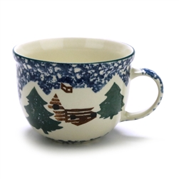 Cabin in The Snow by Tienshan, Stoneware Latte Mug
