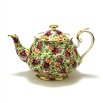 Old Country Roses Chintz by Royal Albert, China Teapot, Green