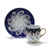 Demitasse Cup & Saucer by Germany, Porcelain, Blue and Gold Design