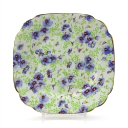 Bread & Butter Plate by Royal Albert, China, Blue Pansy